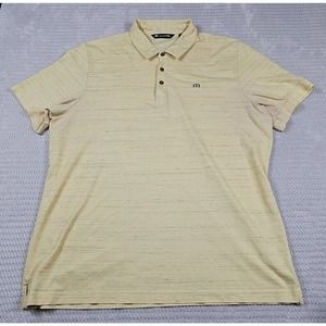 Travis Mathew Polo Mens 2x Yellow Short Sleeve Golf Outdoors Casual